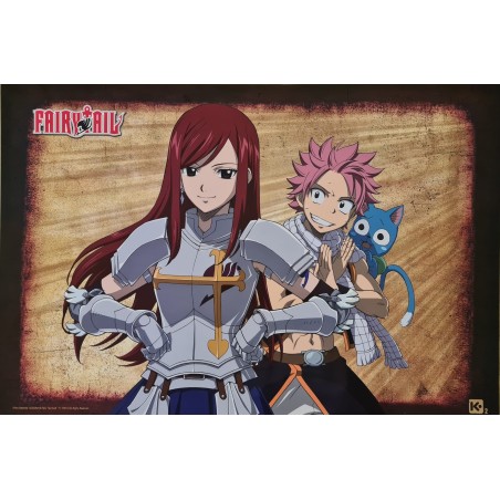 À plat - Fairy Tail - Natsu, Erza & Happy