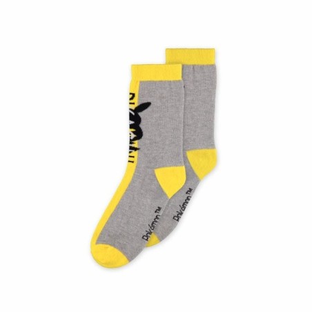 Chaussettes - Pokemon - Pikachu - Gris - 35/38