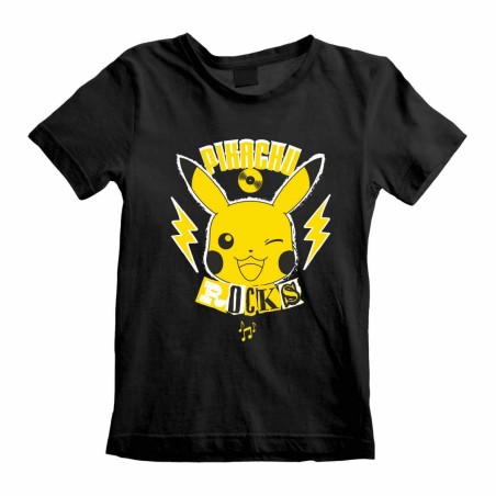 T-shirt - Pokemon - Pikachu - Noir - 7 - 8 ans