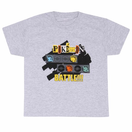 T-shirt - Pokemon - Battle - Blanc - 9 - 11 ans