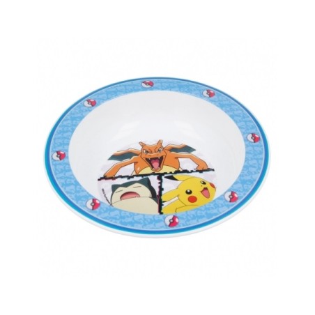 Assiette - Pokemon - Dracaufeu, Ronflex & Pikachu