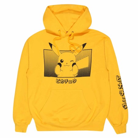 Sweat - Pokemon - Pikachu - Trame de Fond - Jaune - XL