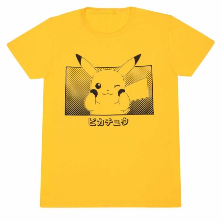 T-shirt - Pokemon - Pikachu - Katakana - Jaune - M