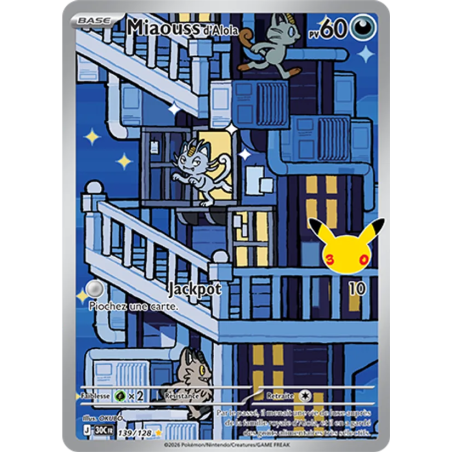 Miaouss d'Alola — 30ᵉ Anniversaire — 139 — Holo — NM