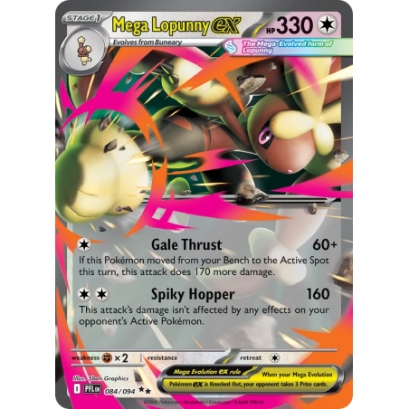 Mega Lopunny ex — Flammes Fantasmagoriques — 084 — Holo — NM