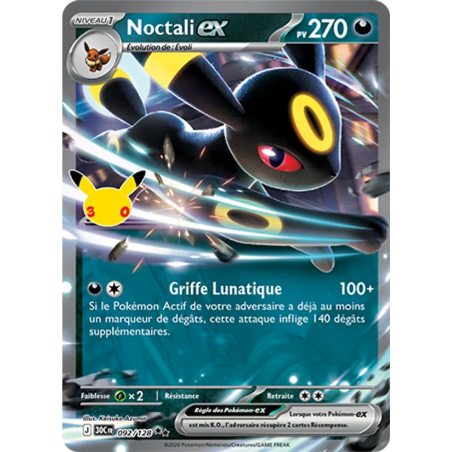 Noctali-ex — 30ᵉ Anniversaire — 092 — Holo — NM