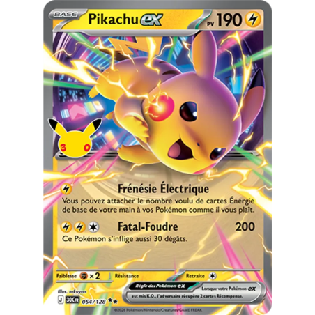 Pikachu-ex — 30ᵉ Anniversaire — 054 — Holo — NM