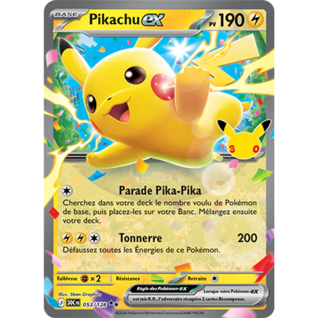 Pikachu-ex — 30ᵉ Anniversaire — 053 — Holo — NM