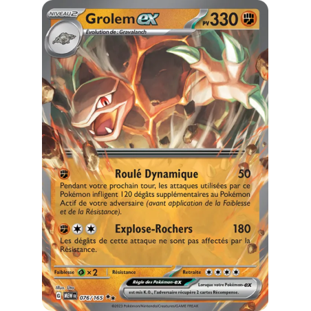 Grolem-ex — 151 — 076 — Holo — NM
