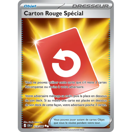 Carton Rouge Spécial — Chaos Ascendant — 113 — Holo — NM
