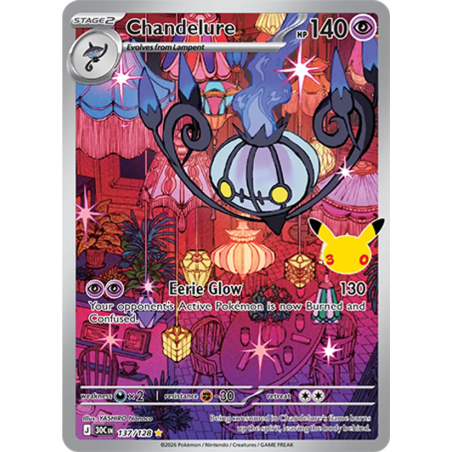 Chandelure — 30ᵉ Anniversaire — 137 — Holo — NM