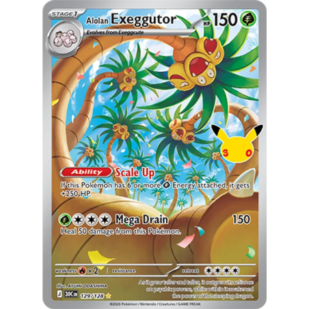 Alolan Exeggutor — 30ᵉ Anniversaire — 129 — Holo — NM