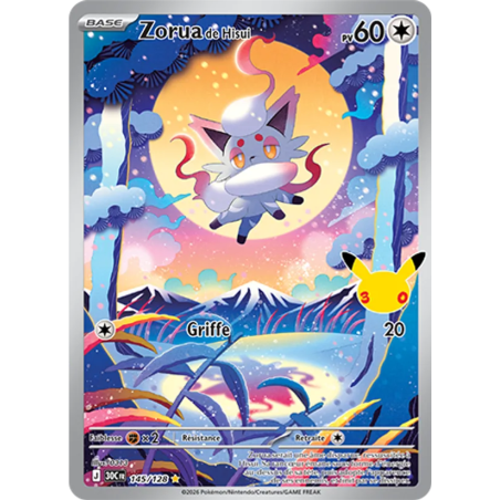 Zorua de Hisui — 30ᵉ Anniversaire — 145 — Holo — NM