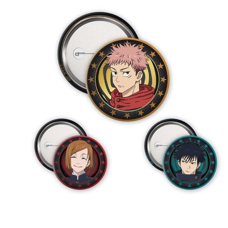 Badge - Jujutsu Kaisen - Yuji, Megumi & Nobara