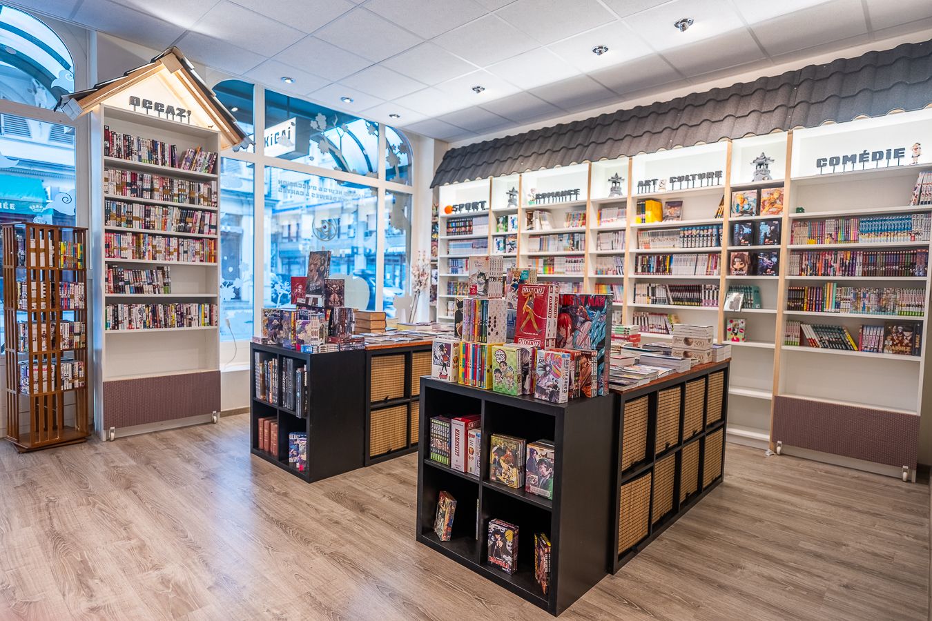 Ambiance de la boutique Ikigai Manga Shop à Genève